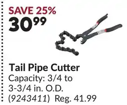 Princess Auto Tail Pipe Cutter offer