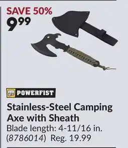 Princess Auto Stainless-Steel Camping Axe with Sheath offer