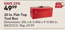 Princess Auto 20 in. Flat-Top Tool Box offer