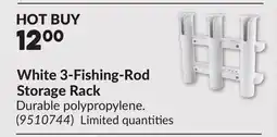 Princess Auto White 3-Fishing-Rod Storage Rack offer