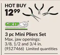Princess Auto 3 pc Mini Pliers Set offer