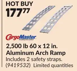 Princess Auto 2,500 lb 60 x 12 in. Aluminum Arch Ramp offer
