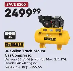 Princess Auto 30 Gallon Truck-Mount Gas Compressor offer
