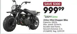Princess Auto 212cc Mini Chopper Bike offer