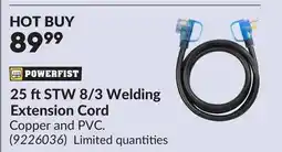 Princess Auto 25 ft STW 8/3 Welding Extension Cord offer