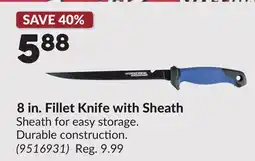 Princess Auto 8 in. Fillet Knife with Sheath offer