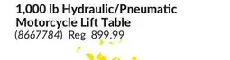 Princess Auto 1,000 lb Hydraulic/Pneumatic Motorcycle LiftTable offer