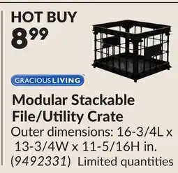 Princess Auto Modular Stackable File/Utility Crate offer