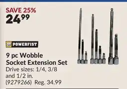 Princess Auto 9 pc Wobble Socket Extension Set offer