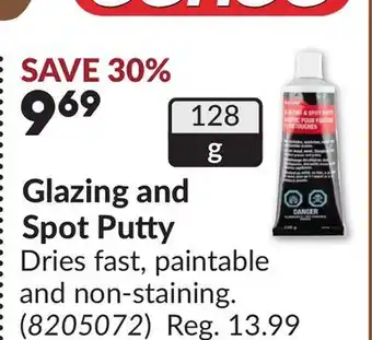 Princess Auto Glazing and Spot Putty offer