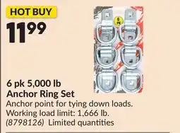 Princess Auto 6 pk 5,000 lb Anchor Ring Set offer