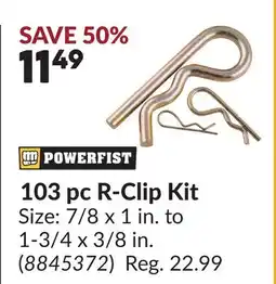 Princess Auto 103 pc R-Clip Kit offer
