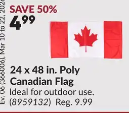 Princess Auto 24 x 48 in. Poly Canadian Flag offer