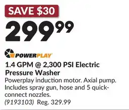 Princess Auto PSI Electric Pressure Washer offer