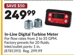 Princess Auto In-Line Digital Turbine Meter offer