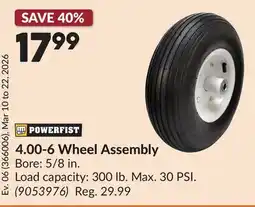 Princess Auto 4.00-6 Wheel Assembly offer
