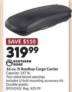 Princess Auto Rooftop Cargo Carrier offer