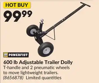 Princess Auto 600 lb Adjustable Trailer Dolly offer