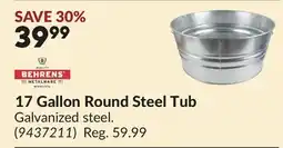 Princess Auto 17 Gallon Round Steel Tub offer