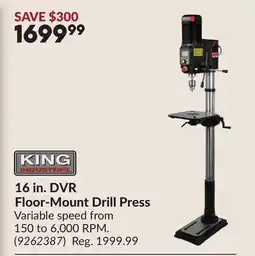 Princess Auto 16 in. DVR Floor-Mount Drill Press offer