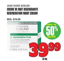 Marches Tau CREME DE NUIT REGENERANTE ANNE MARIE BORLIND offer