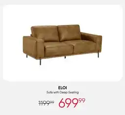 Meubles RD Eloi - Sofa with Deep Seating - Brown offer