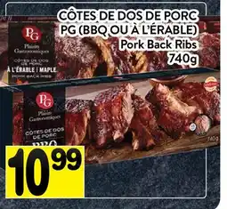 Supermarché PA CÔTES DE DOS DE PORC PG (BBQ OU À L'ÉRABLE) | Pork Back Ribs offer