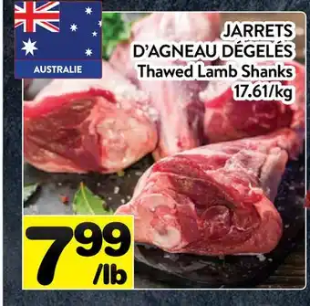 Supermarché PA JARRETS D'AGNEAU DÉGELÉS | Thawed Lamb Shanks offer