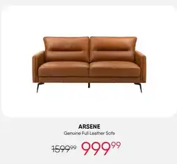 Meubles RD ARSENE Genuine Full Leather Sofa offer