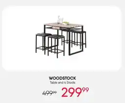 Meubles RD Woodstock - Table and 4 stools offer