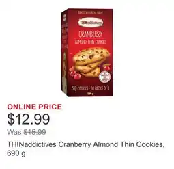Costco THINaddictives Cranberry Almond Thin Cookies offer