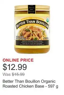 Costco Better Than Bouillon Organic Roasted Chicken Base offer