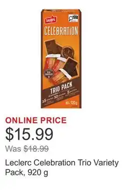 Costco Leclerc Celebration Trio Variety Pack offer