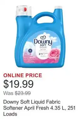 Costco Downy Soft Liquid Fabric Softener April Fresh 4.35 L, 251 Loads offer