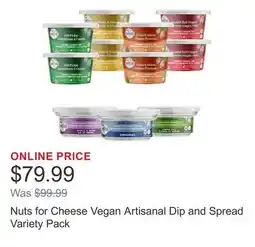 Costco Nuts for Cheese Vegan Artisanal Dip and Spread Variety Pack offer