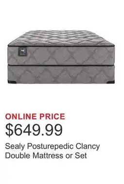 Costco Sealy Posturepedic Clancy Double Mattress or Set offer