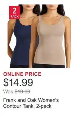 Costco Frank and Oak Women's Contour Tank, 2-pack offer