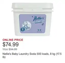 Costco Nellie's Baby Laundry Soda 500 loads, 8 kg (17.5 lb) offer