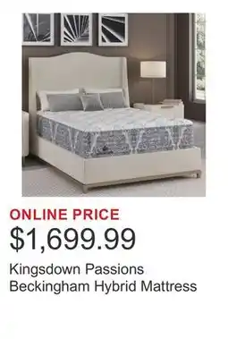 Costco Kingsdown Passions Beckingham Hybrid Mattress offer