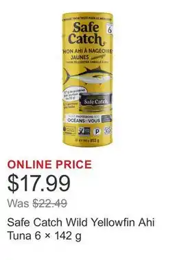 Costco Safe Catch Wild Yellowfin Ahi Tuna 6 × offer