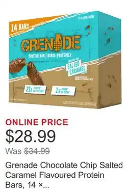 Costco Grenade Chocolate Chip Salted Caramel Flavoured Protein Bars, 14 × offer