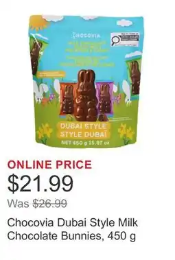Costco Chocovia Dubai Style Milk Chocolate Bunnies offer