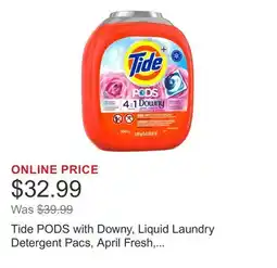 Costco Tide PODS with Downy, Liquid Laundry Detergent Pacs, April Fresh, 104-count offer