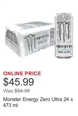 Costco Monster Energy Zero Ultra offer