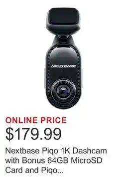 Costco Nextbase Piqo 1K Dashcam with Bonus 64GB MicroSD Card and Piqo Quick Connect Cable offer