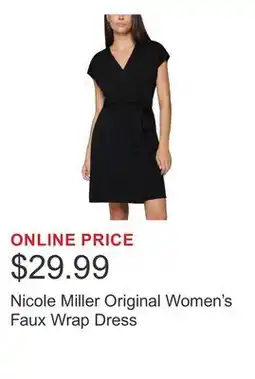 Costco Nicole Miller Original Women's Faux Wrap Dress offer