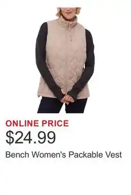Costco Bench Women's Packable Vest offer