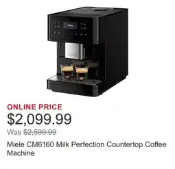 Costco Miele CM6160 Milk Perfection Countertop Coffee Machine offer