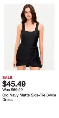 Old Navy Old Navy Matte Side-Tie Swim Dress offer