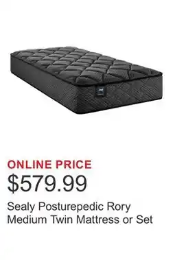 Costco Sealy Posturepedic Rory Medium Twin Mattress or Set offer